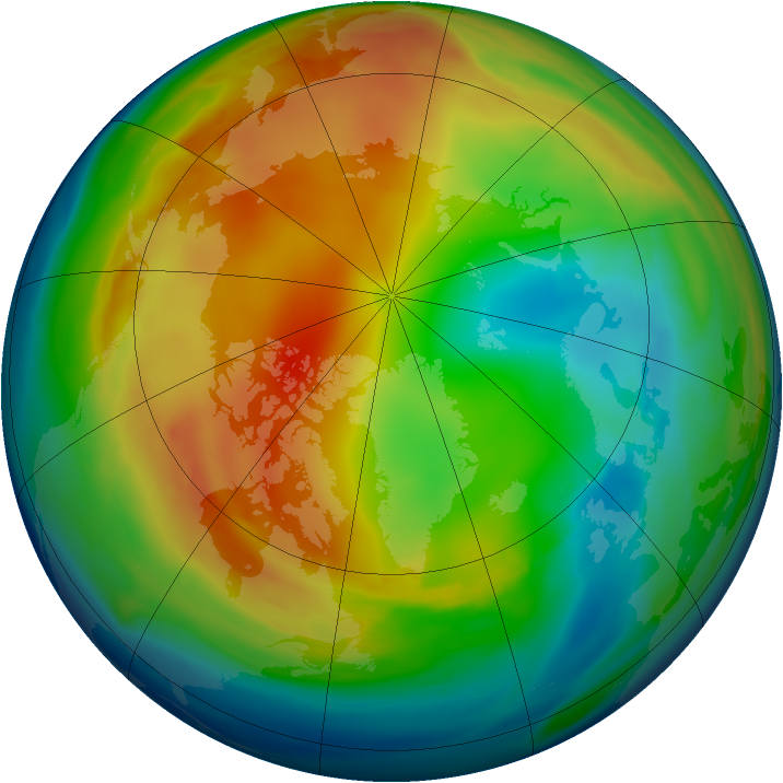 Arctic ozone map for 10 January 2006